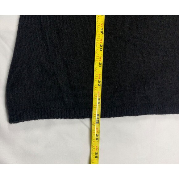 Fionn 2 Ply Cashmere Sweater Womens Size L Black Crewneck Elevated Basic - Picture 6 of 6